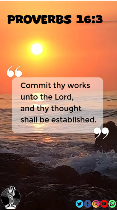 Trust and Commit Biblical quote Instagram Story template