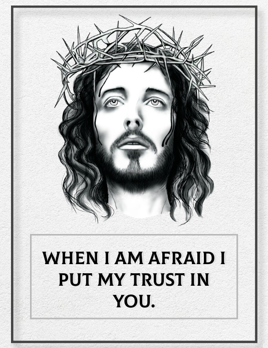 Trust and faith Jesus quote design template | PosterMyWall