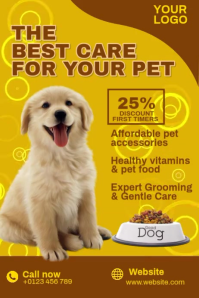 Trusted Professional Pet Grooming Services Poster template