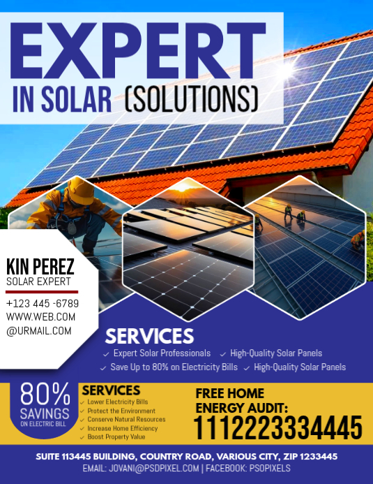 Solar Energy Services Flyers Template | PosterMyWall