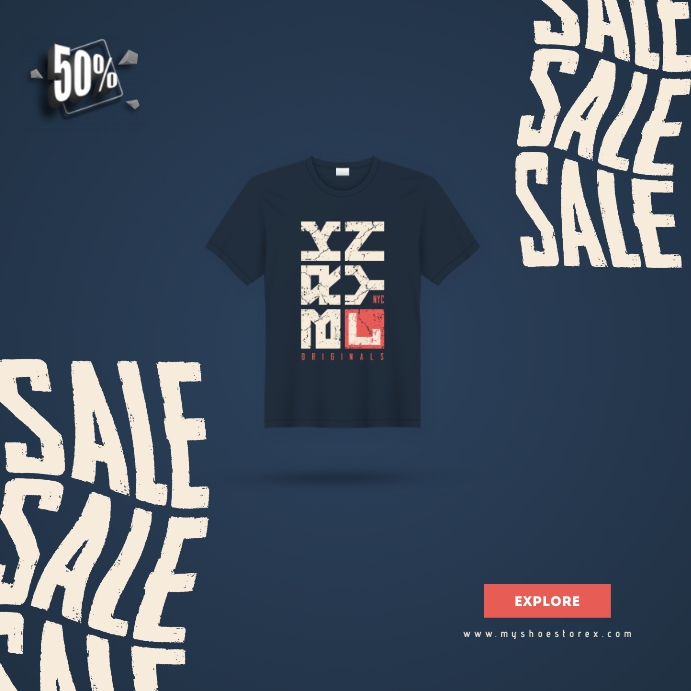 TShirt Sale Ad Instagram-bericht template