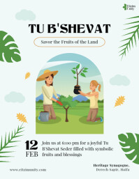 Tu B'Shevat Poster Volante (Carta US) template