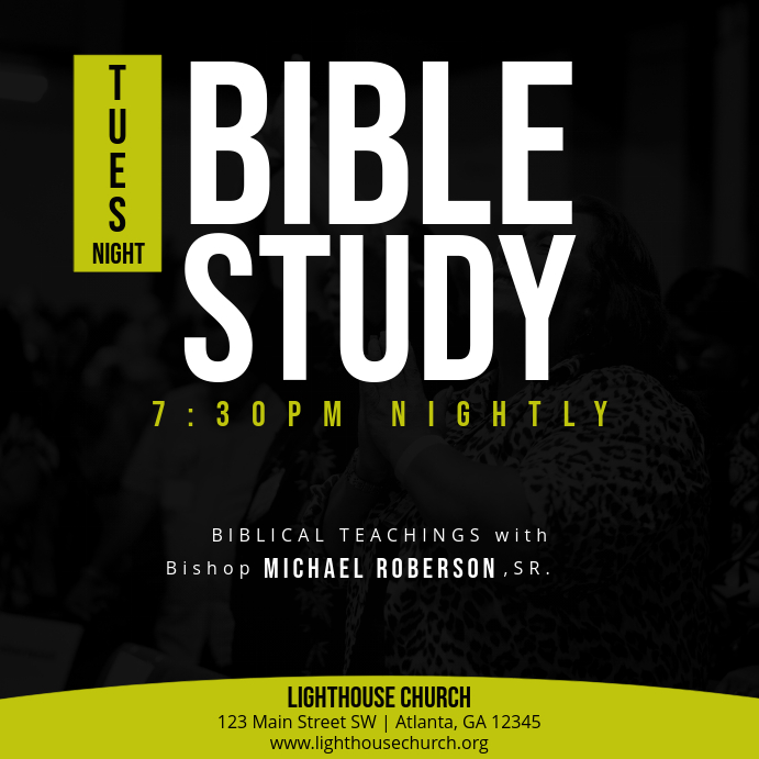 Tues Night Bible Study Instagram-opslag template