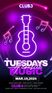 Tuesday Acoustic Night Instagram Story template