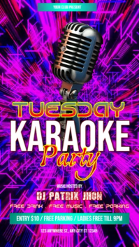 Tuesday karaoke party instagram reel template