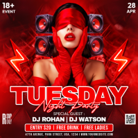 Tuesday Night Party Square (1:1) template