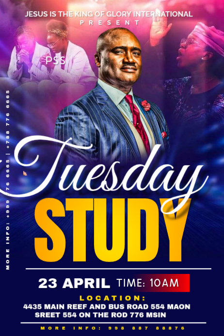 tuesday study Template | PosterMyWall