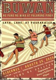 Tug-of-War Illustration for Filipino Festival A4 template