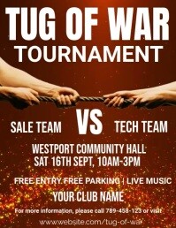 tug of war tournament flyer design,  tug of w Volante (Carta US) template