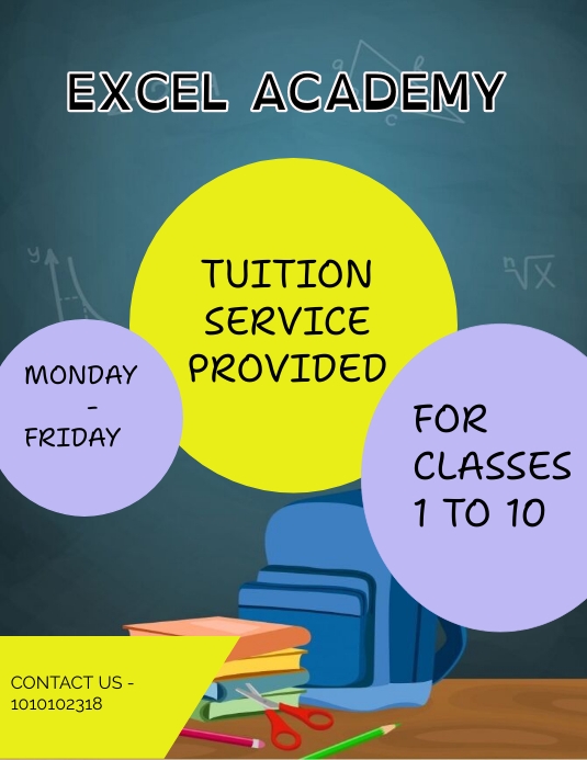 TUITION CLASSES Template | PosterMyWall