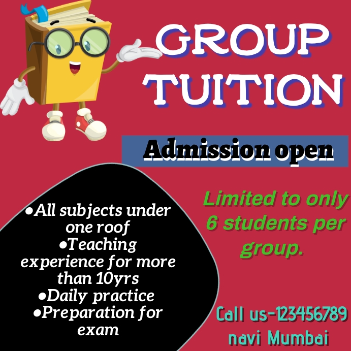 Tuition flyer,tutoring Template | PosterMyWall