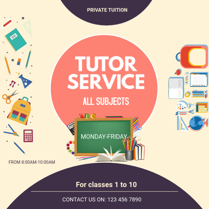 Tuition Service Template | PosterMyWall