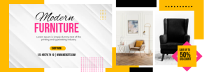 白色 Modern Furniture Sale Tumblr-banner Template