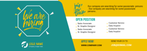 สีเทอร์ควอยซ์ Job Recruitment Tumblr-banner Template