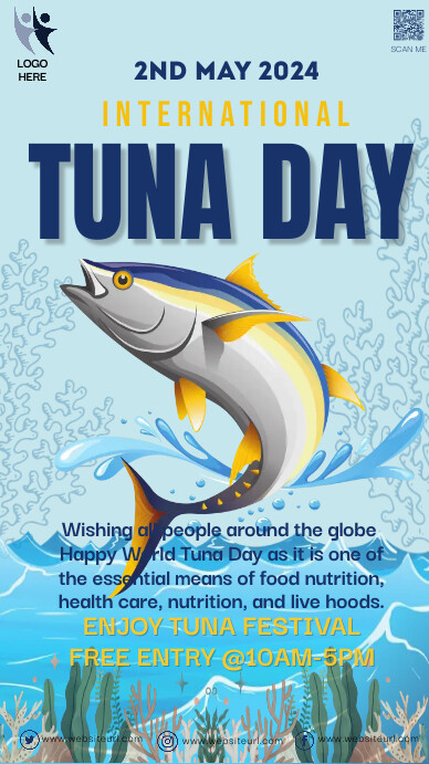 tuna day, event Historia de Instagram template