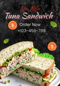 Tuna sandwitch offer A4 template