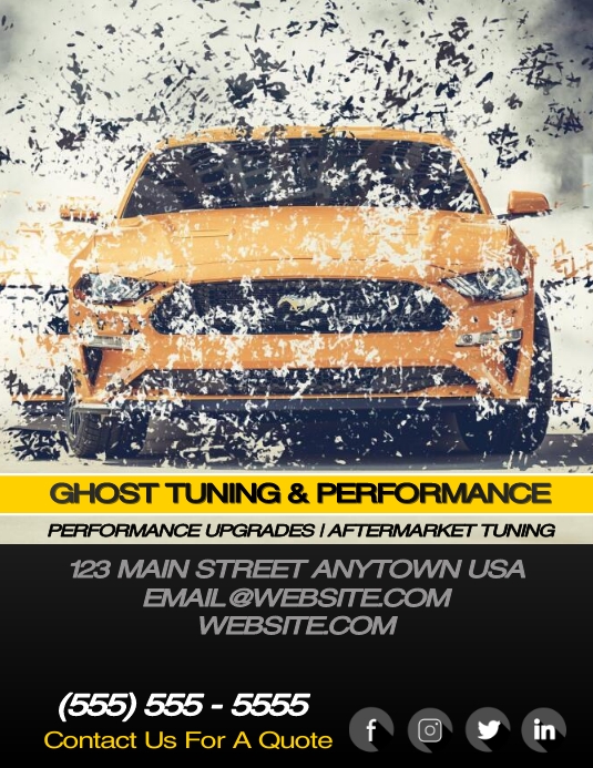 Tuning and Performance Shop or Mechanic Flyer Template | PosterMyWall
