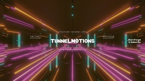 Tunnel Gamer Youtube Channel Art Banner template