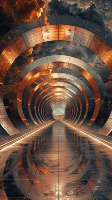Tunnel Of Light Abstract Background  Instagram Story template