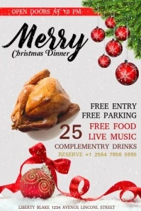 TURKEY CHRISTMAS Poster template