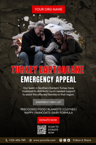 Disaster Relief Fundraiser Flyer Poster Template | PosterMyWall