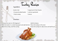 Turkey Recipe Flyer A4 template