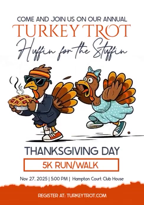 Turkey run A4 template