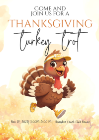 Turkey trot A4 template