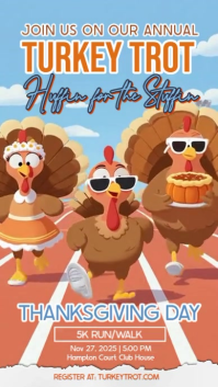 Turkey trot История на Instagram template