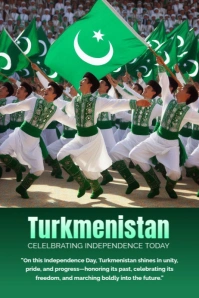 TURKMENISTAN Poster template