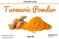 Turmeric Powder Label Template Etiqueta