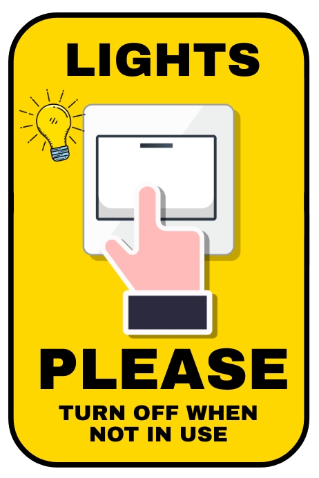 TURN OFF LIGHTS Template | PosterMyWall