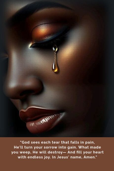 Turn tears to joy Poster template