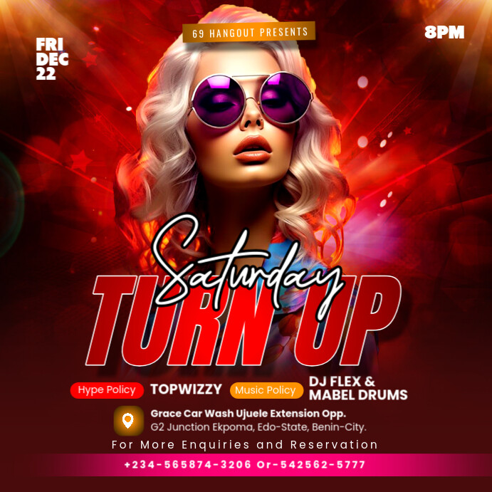 turn up night party Template | PosterMyWall