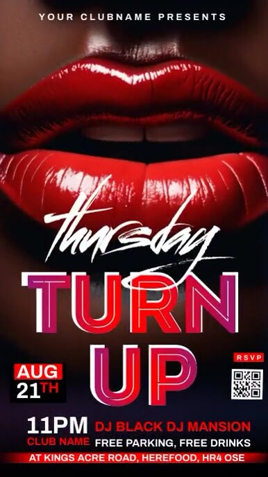 Turn Up Thursday Template | PosterMyWall