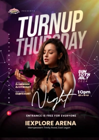 Turnup Thursday poster A4 template