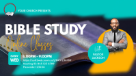 Turquoise Bible Study Digital Display template