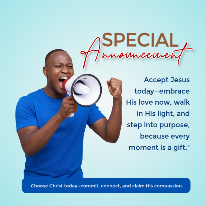 Christian Commitment Announcement Template | PosterMyWall