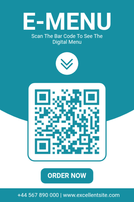 Qr Menu Html Template Digital Menu Qr Code Posters Template | PosterMyWall