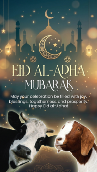 สีเทอร์ควอยซ์ Eid al-Adha Celebration Historia de Instagram Template