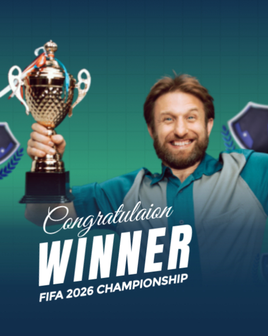 Turquoise FIFA Championship Winner Instagram Portrait Template ...