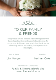 Turquoise Wedding Celebration A4 Template - Page 4