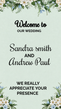 Turquoise Wedding Welcome Instagram Story Template