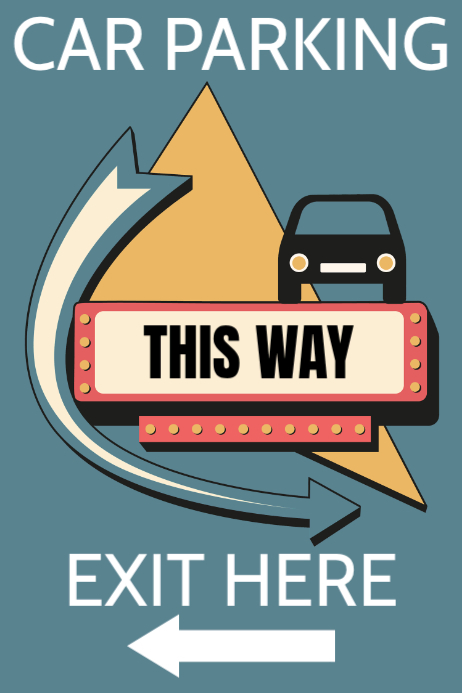 Direction Posters Samples Parking Direction Posters Template | PosterMyWall
