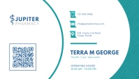 Turquoise Health Business Card Design Visitekaartje template