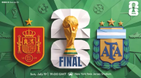 Turquoise Illustrative Football Match Final Digital Display Video template
