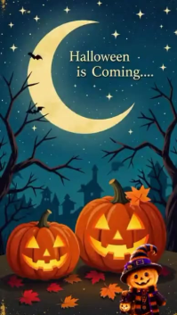 Turquoise Halloween Instagram-reel Template