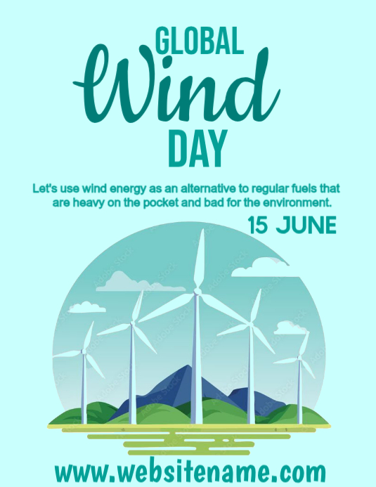 Wind Energy Awareness Flyers Template | PosterMyWall