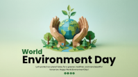 Turquoise Illustrative World Environment Day Digital Display 数字显示屏 (16:9) template