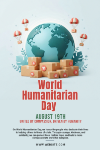 Turchese World Humanitarian Day Tumblr Graphic Template